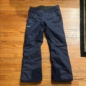 Patagonia Dark Blue Patterned Snow Pants